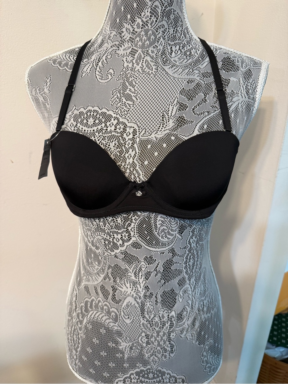 NWT Aerie Black Strap/Strapless Adjustable Style Bra Size 34A $44